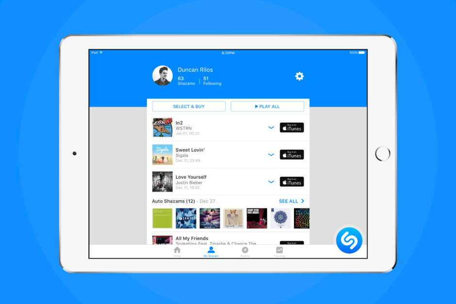 蘋果在iPad上為Shazam用戶帶來了新功能